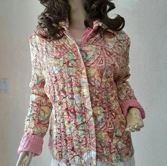 Jacket Reversible TOP silk M - Picture 1 of 9